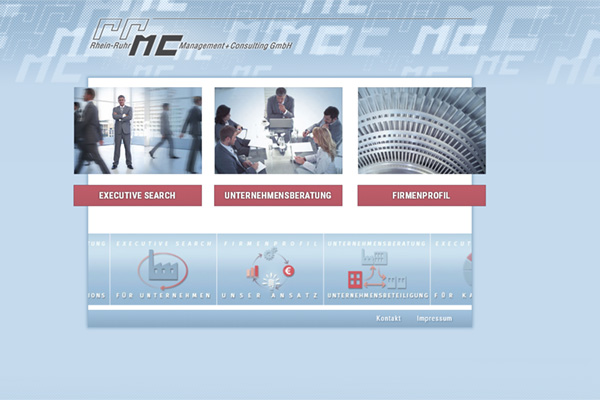 Website RRMC Rhein-Ruhr Management+Consulting GmbH